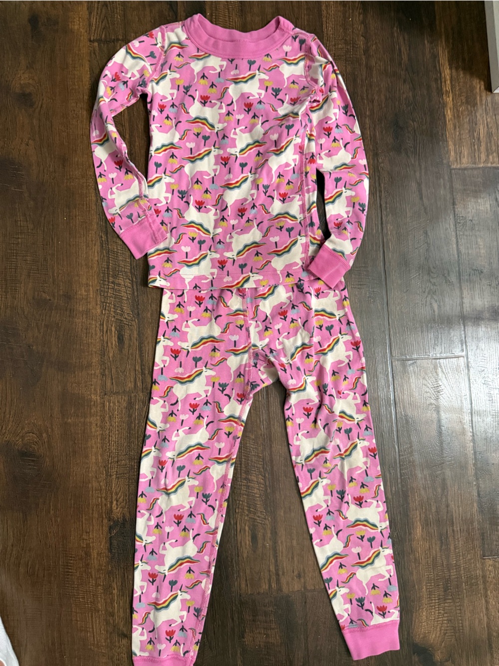 Girls Pink Unicorn Print pj set - Kids Bottoms